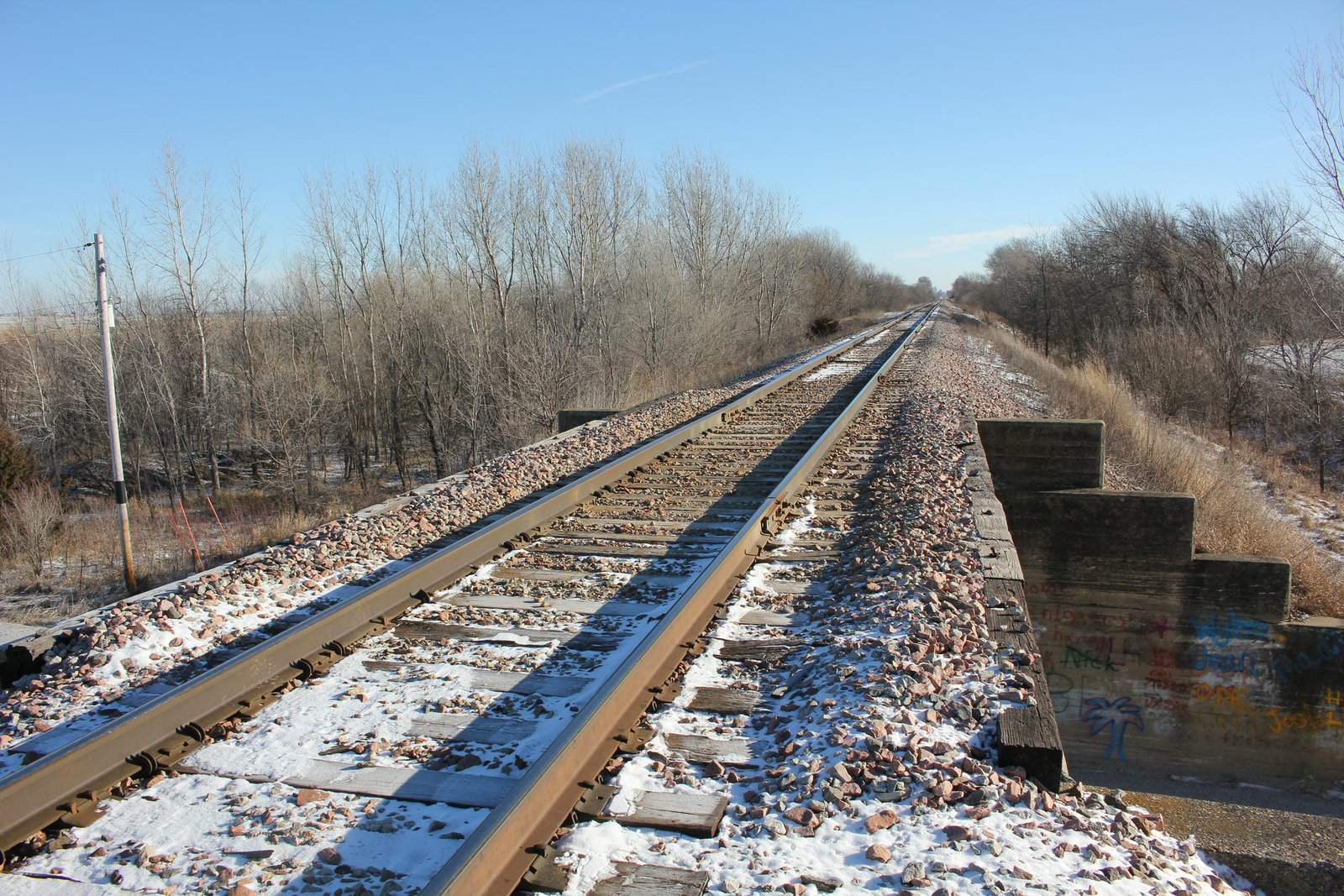 Looking east